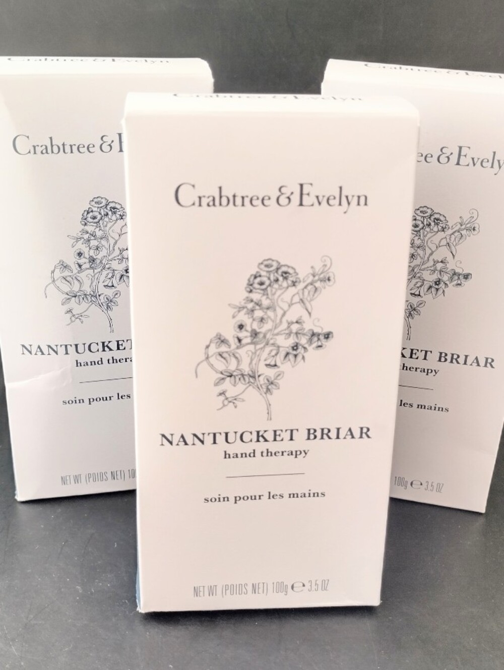 Crabtree & Evelyn NANTUCKET BRIAR Hand Therapy Sealed Lot of 3 boxed 3.5oz